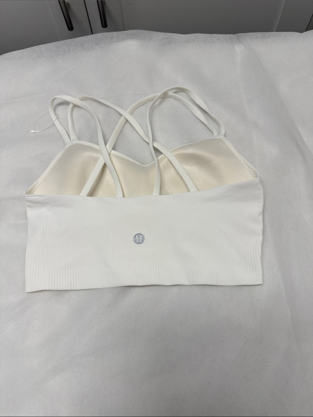 lululemon athletica Ivory Ribbed Multi-Strap Sports Bra